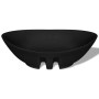 Luxury black ceramic oval sink with drain, 59 x 38.5 cm by vidaXL, Sinks - Ref: Foro24-140680, Price: 84,89 €, Discount: %