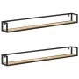 Wandregale 2 Stück 160 cm aus grobem Mangoholz von vidaXL, Regale und Regale - Ref: Foro24-320676, Preis: 114,61 €, Rabatt: %