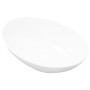 Lavabo ovalado de cerámica blanco 40x33 cm