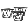 Mesa de Café 3 pcs Roble negro 50 x 50 x 40 cm