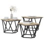 Mesa de Café 3 pcs Roble Sonoma 50 x 50 x 40 cm