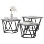 Mesa de Café 3 pcs Gris sonoma 50 x 50 x 40 cm