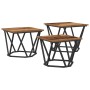 Mesa de Café 3 pcs Madera vieja 50 x 50 x 40 cm