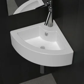 White washbasin with overflow 45x32x12.5 cm by vidaXL, Sinks - Ref: Foro24-140697, Price: 77,38 €, Discount: %