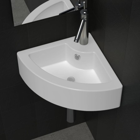 Weißes Waschbecken mit Überlauf 45x32x12,5 cm von vidaXL, Sinkt - Ref: Foro24-140697, Preis: 64,30 €, Rabatt: %