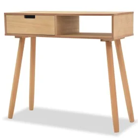 Solid pine wood console table 80x30x72 cm brown by vidaXL, Side tables - Ref: Foro24-244739, Price: 89,47 €, Discount: %