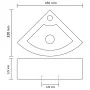 White washbasin with overflow 45x32x12.5 cm by vidaXL, Sinks - Ref: Foro24-140697, Price: 77,38 €, Discount: %