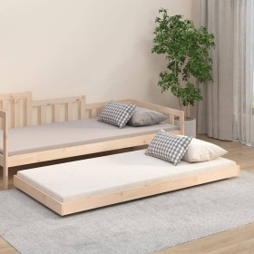 Bettgestell aus massivem Kiefernholz, 90 x 190 cm von vidaXL, Betten und Lattenroste - Ref: Foro24-823504, Preis: 82,90 €, Ra...