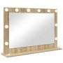 Espejo de Tocador con espejo Roble Sonoma 80 x 55 x 18 cm