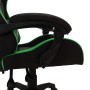 Gaming-Stuhl mit RGB-LED-Leuchten aus grünem und schwarzem Kunstleder von vidaXL, Bürostühle - Ref: Foro24-287999, Preis: 168...