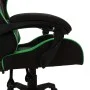 Silla gaming con luces LED RGB cuero sintético verde y negro de vidaXL, Sillas de oficina - Ref: Foro24-287999, Precio: 166,3...