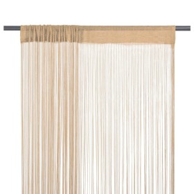 Fringen Vorhänge 2 Stück 100x250 cm beige von vidaXL, Vorhänge und Gardinen - Ref: Foro24-132404, Preis: 17,32 €, Rabatt: %