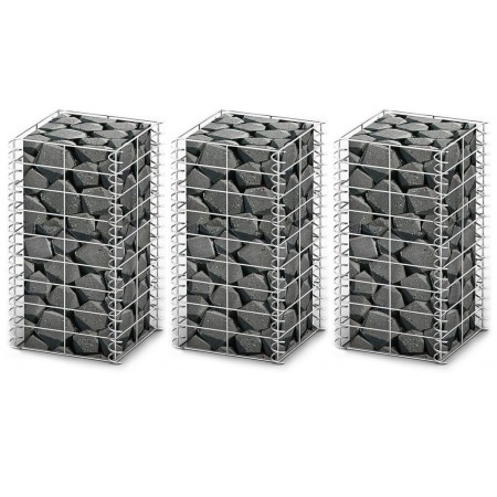 Gabionenwandkörbe verzinkter Draht 25x25x50cm 3 Stk von vidaXL, Zaunpaneele - Ref: Foro24-141044, Preis: 35,09 €, Rabatt: %