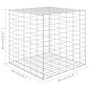 Kubisches Gabionenbett aus Stahldraht 60x60x60 cm von vidaXL, Töpfe und Pflanzgefäße - Ref: Foro24-145651, Preis: 45,52 €, Ra...