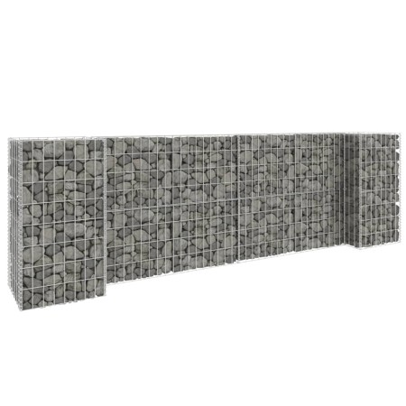 H-shaped gabion planter made of steel wire, 260x40x80 cm by vidaXL, Pots and planters - Ref: Foro24-145660, Price: 86,76 €, D...