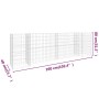 Gabionen-Pflanzkübel in H-Form aus Stahldraht 260x40x80 cm von vidaXL, Töpfe und Pflanzgefäße - Ref: Foro24-145660, Preis: 86...