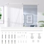 Kit herrajes para puertas correderas de acero blanco 200 cm