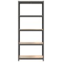 Storage shelf 5 levels steel and anthracite plywood by vidaXL, Industrial shelving - Ref: Foro24-152858, Price: 66,59 €, Disc...
