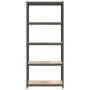 Storage shelf 5 levels steel and anthracite plywood by vidaXL, Industrial shelving - Ref: Foro24-152858, Price: 64,98 €, Disc...