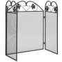 Black iron 3-panel fireplace screen by vidaXL, Fireplace screens - Ref: Foro24-242005, Price: 38,91 €, Discount: %