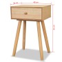 Mesitas de noche 2 uds madera maciza de pino marrón 40x30x61cm de vidaXL, Mesitas de noche - Ref: Foro24-244742, Precio: 105,...