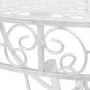 Vintage semicircular metal side table 72x36x74 cm silver by vidaXL, Side tables - Ref: Foro24-245929, Price: 75,90 €, Discoun...