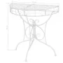 Vintage semicircular metal side table 72x36x74 cm silver by vidaXL, Side tables - Ref: Foro24-245929, Price: 75,90 €, Discoun...