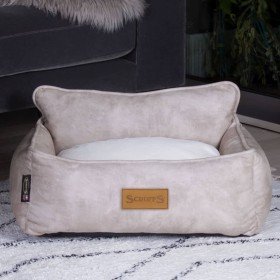 Scruffs & Tramps Cama para perros Kensington crema L 90x70 cm