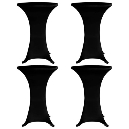Elastic tablecloth for high table 4 units black Ø80 cm by vidaXL, Covers - Ref: Foro24-279073, Price: 46,26 €, Discount: %