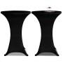 Elastic tablecloth for high table 4 units black Ø80 cm by vidaXL, Covers - Ref: Foro24-279073, Price: 46,26 €, Discount: %