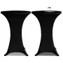 Elastische Tischdecke für Stehtisch 4 Einheiten schwarz Ø80 cm von vidaXL, Abdeckungen - Ref: Foro24-279073, Preis: 46,26 €, ...