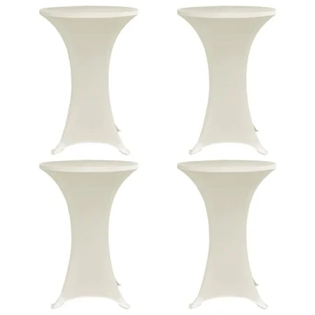 Elastische Tischdecke für hohe Tische, 4 Stück, Farbe Creme, Ø80 cm. von vidaXL, Abdeckungen - Ref: Foro24-279076, Preis: 39,...
