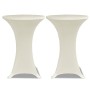 Mantel elástico para mesa alta 4 unidades color crema Ø80 cm by vidaXL, Covers - Ref: Foro24-279076, Price: 46,19 €, Discount: %