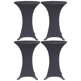 Elastische Tischdecke 4 Einheiten 80 cm Anthrazitgrau von vidaXL, Abdeckungen - Ref: Foro24-279086, Preis: 44,88 €, Rabatt: %
