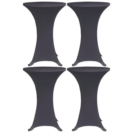 Elastische Tischdecke 4 Einheiten 80 cm Anthrazitgrau von vidaXL, Abdeckungen - Ref: Foro24-279086, Preis: 44,88 €, Rabatt: %