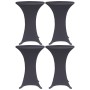 Elastic table cover 4 units 80 cm anthracite gray by vidaXL, Covers - Ref: Foro24-279086, Price: 48,97 €, Discount: %