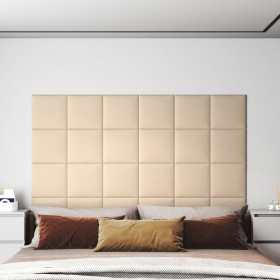 12 Wandpaneele aus cremefarbenem Stoff, 30x30 cm, 1,08 m². von vidaXL, Wandverkleidung - Ref: Foro24-343788, Preis: 45,19 €, ...