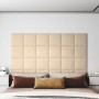 Paneles de pared 12 uds tela color crema 30x30 cm 1,08 m² by vidaXL, Wall covering - Ref: Foro24-343788, Price: 36,75 €, Disc...