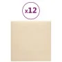 Paneles de pared 12 uds tela color crema 30x30 cm 1,08 m² by vidaXL, Wall covering - Ref: Foro24-343788, Price: 44,35 €, Disc...