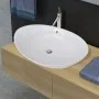 Oval washbasin and ceramic overflow hole 59x38.5 cm by vidaXL, Sinks - Ref: Foro24-140679, Price: 85,50 €, Discount: %