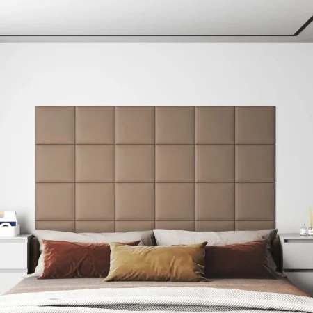 Wandpaneele 12 Stück Cappuccino-Kunstleder 30x30 cm 1,08 m² von vidaXL, Wandverkleidung - Ref: Foro24-343803, Preis: 45,08 €,...
