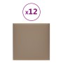 Wandpaneele 12 Stück Cappuccino-Kunstleder 30x30 cm 1,08 m² von vidaXL, Wandverkleidung - Ref: Foro24-343803, Preis: 45,97 €,...