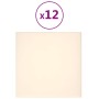 Paneles de pared 12 uds terciopelo crema 30x30 cm 1,08 m² de vidaXL, Recubrimiento de paredes - Ref: Foro24-343815, Precio: 3...