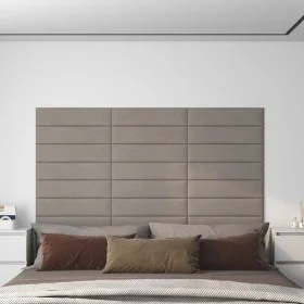 Wall panels 12 pcs light gray velvet 60x15 cm 1.08 m² by vidaXL, Wall covering - Ref: Foro24-343835, Price: 47,06 €, Discount: %