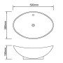 Oval washbasin and ceramic overflow hole 59x38.5 cm by vidaXL, Sinks - Ref: Foro24-140679, Price: 96,01 €, Discount: %