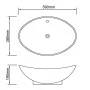Oval washbasin and ceramic overflow hole 59x38.5 cm by vidaXL, Sinks - Ref: Foro24-140679, Price: 85,50 €, Discount: %