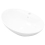 Lavabo de cerámica ovalado con orificio de grifo y rebosadero by vidaXL, Sinks - Ref: Foro24-140678, Price: 93,81 €, Discount: %