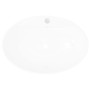 Lavabo de cerámica ovalado con orificio de grifo y rebosadero by vidaXL, Sinks - Ref: Foro24-140678, Price: 93,81 €, Discount: %