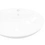 Lavabo de cerámica ovalado con orificio de grifo y rebosadero by vidaXL, Sinks - Ref: Foro24-140678, Price: 93,81 €, Discount: %
