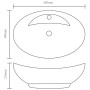 Lavabo de cerámica ovalado con orificio de grifo y rebosadero by vidaXL, Sinks - Ref: Foro24-140678, Price: 93,81 €, Discount: %